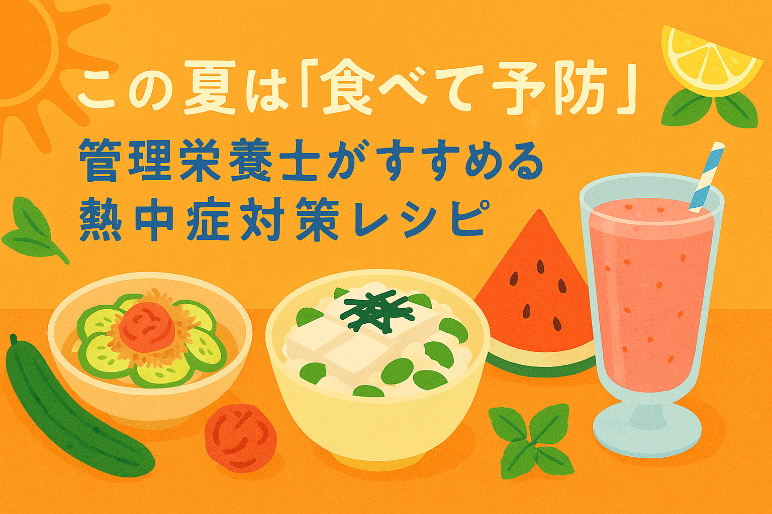 この夏は「食べて予防」！管理栄養士がすすめる熱中症対策レシピ